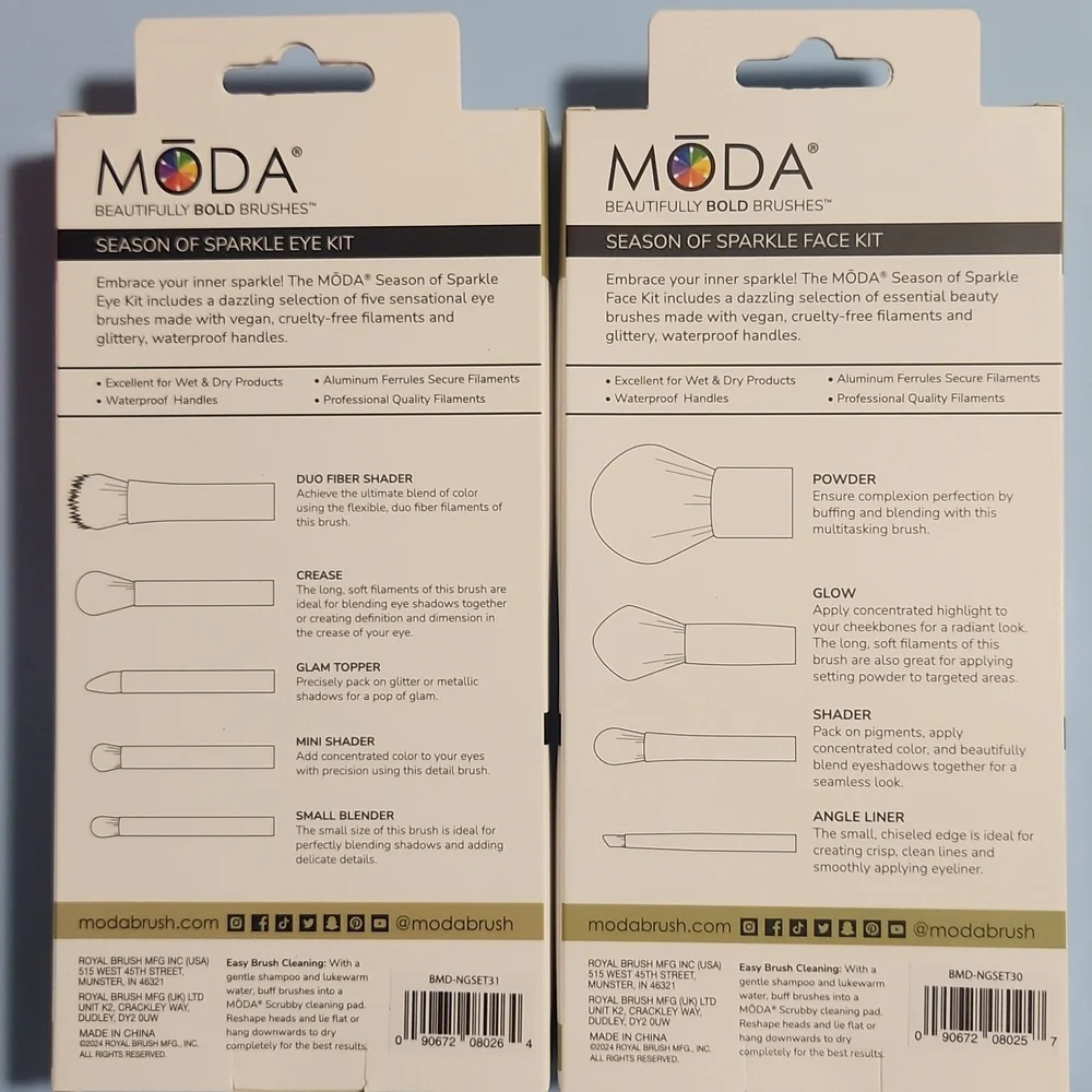 NIB Moda Eye Brush Set Only In Red